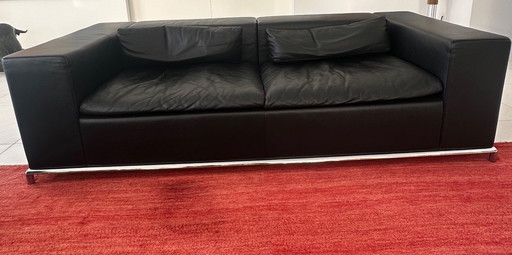 de Sede DS 7 Sofas, 2-teilig, schwarzes Leder