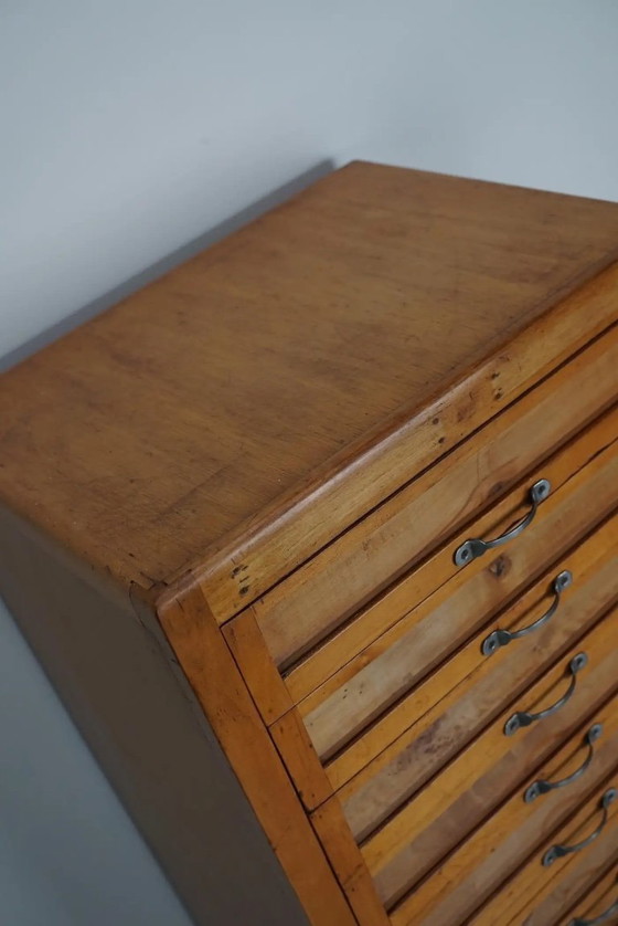 Image 1 of Vintage Italian beech haberdashery cabinet, 1950s