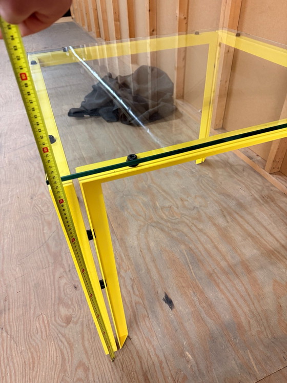 Functionals WT Table | 90 x 90 x 74 cm | jaune zinc / verre, Tables de salle à manger, Métal (photo 4 sur 6)