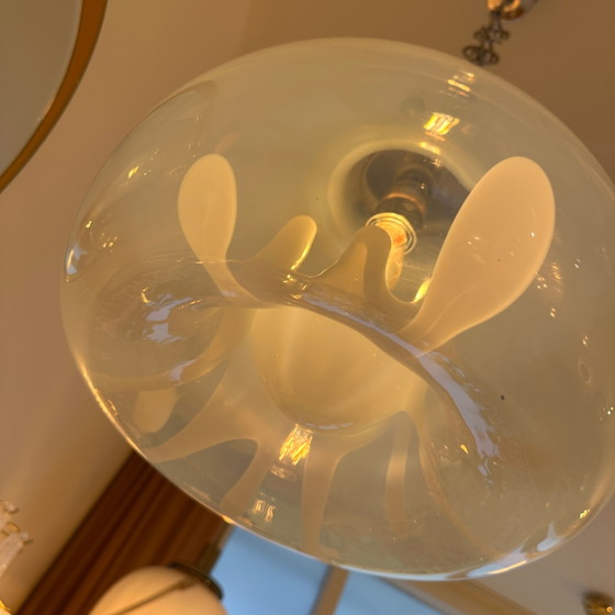 Image 1 of plafonnier en verre opalescent de Murano