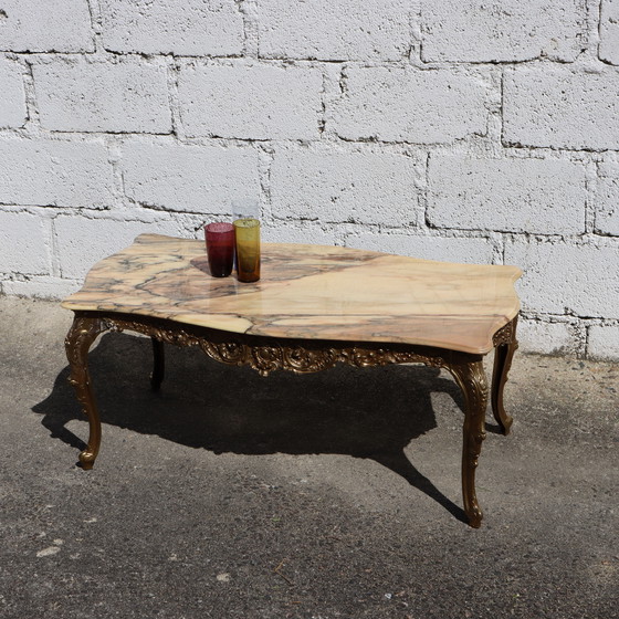 Image 1 of French Marble Coffee Table 70s