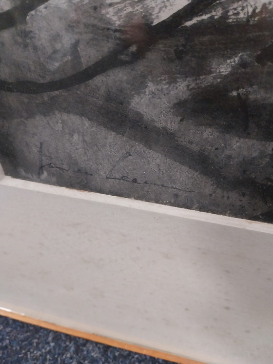 Image 1 of Abstracte compositie door Jan de Leeuw 20-01-1966 gesigneerd 