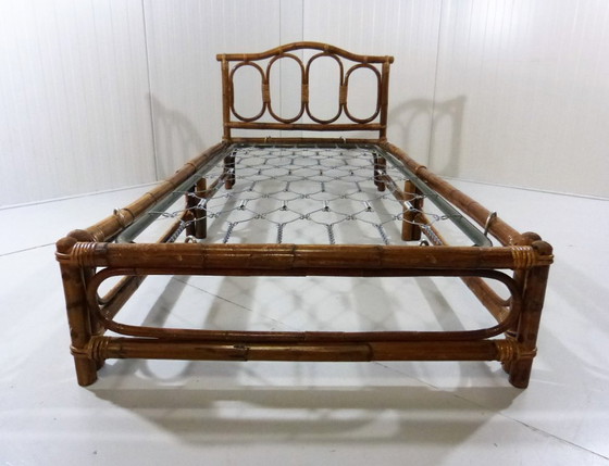 Image 1 of Divano letto in rattan, anni '70