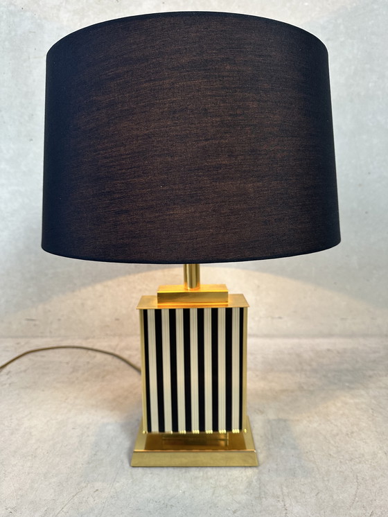 Image 1 of 2X Lampe à poser vintage 'noir et or' - Hollywood Regency