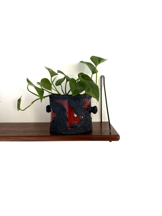 Image 1 of Vintage teak wall shelf '60