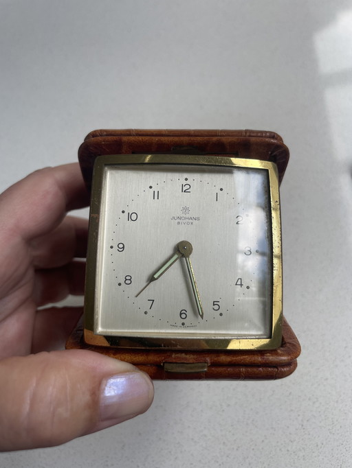 Vintage Junghans Bivox travel alarm clock - Made in Germany - working