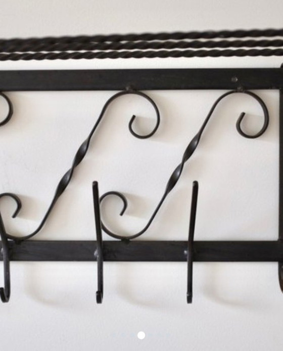 Vintage Wrought Iron Coat Rack (photo 4 of 5)