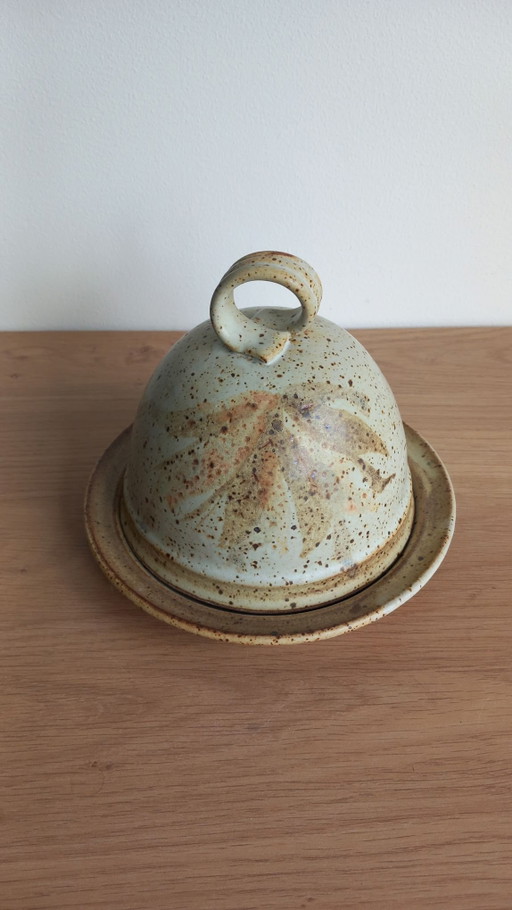 Zeldzame Vintage Deense Keramiek Kaasstolp – Helle Stenberg voor Pottestuen, Jaren 60