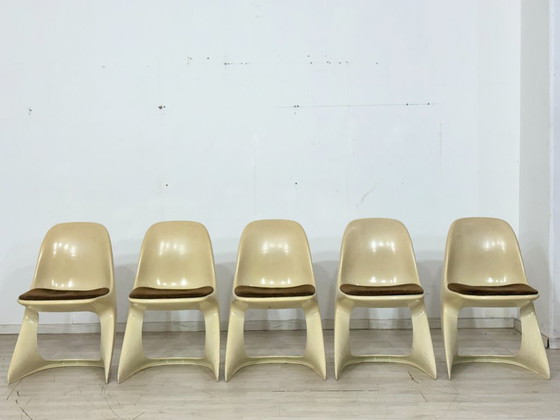 Image 1 of Set van 5 Casalino Casala stoelen / eetkamerstoelen / tuinstoelen – vintage ruimtetijdperk