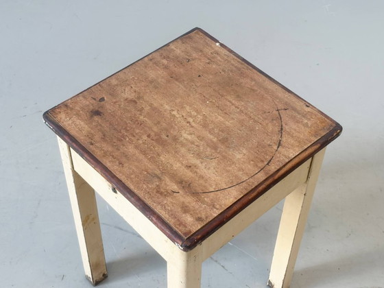 Vintage kruk met opbergruimte, circa jaren 1940/50. – Bijzettafels, Wood (photo 7 of 13)