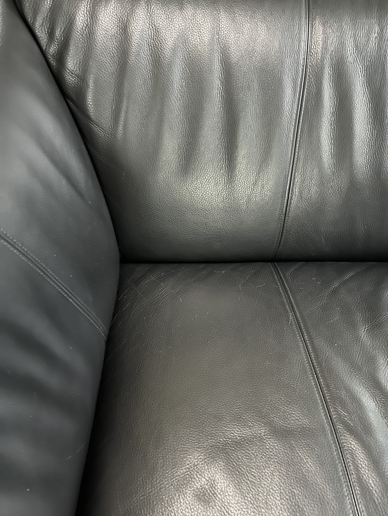 Image 1 of 2 Stück Rolf Benz RB-322 schwarz-weiß 3-Zits-Bank