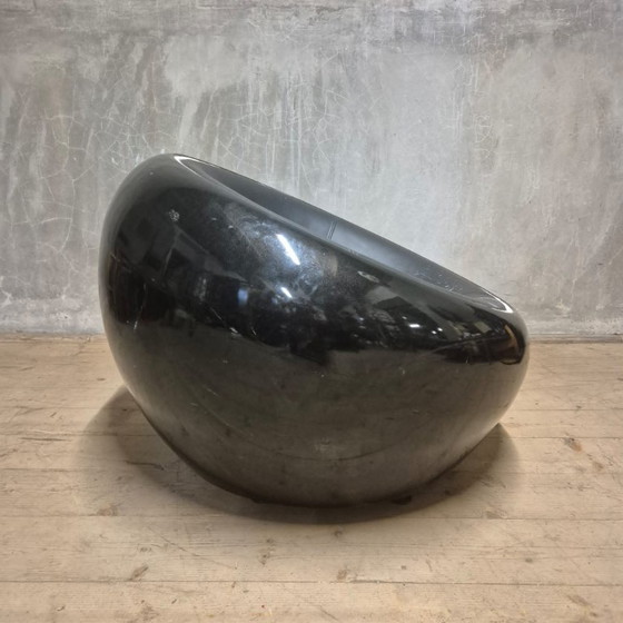 Image 1 of Fauteuil lounge vintage en fibre de verre, années 1970, design inspiré de l'ère spatiale