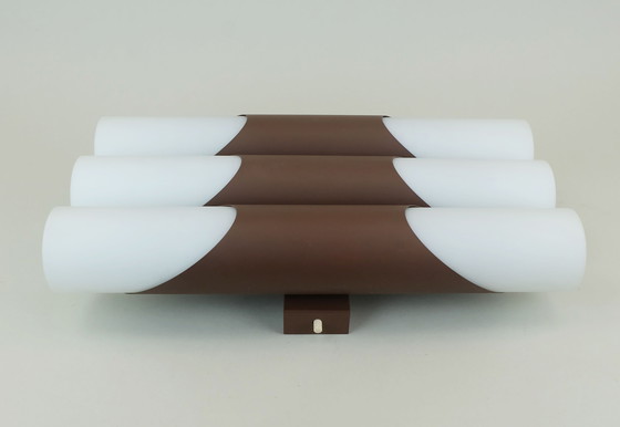 Image 1 of Lámpara de pared con aplique de mediados de siglo, diseño de Klaus Link para Neuhaus-Leuchten, años 60, metal, vidrio satinado