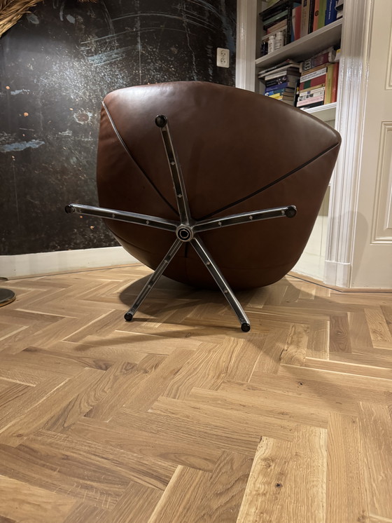 Image 1 of Fauteuil Reflex HE design cuir cognac