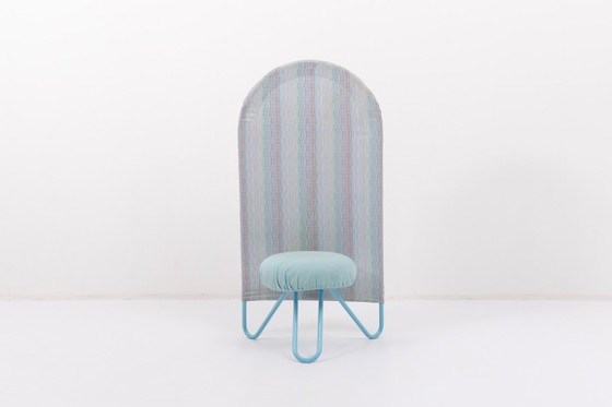 Image 1 of Silla de respaldo alto de diseño italiano, poco común, de Bonaldo, de la década de 1980.