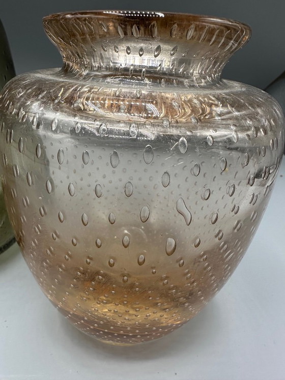 Image 1 of Set of 2 Scandinavian design vases – nail glass – hand-blown