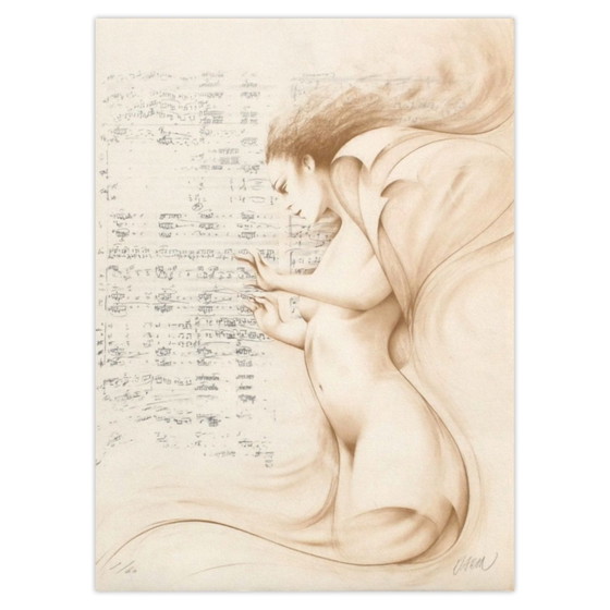 Image 1 of Gérard DARAN Adagio (ocre) Signed lithograph 1990