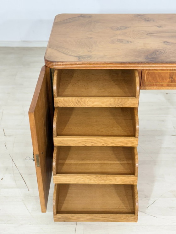 Image 1 of Beautiful Art Deco desk / vintage office desk / work table / table