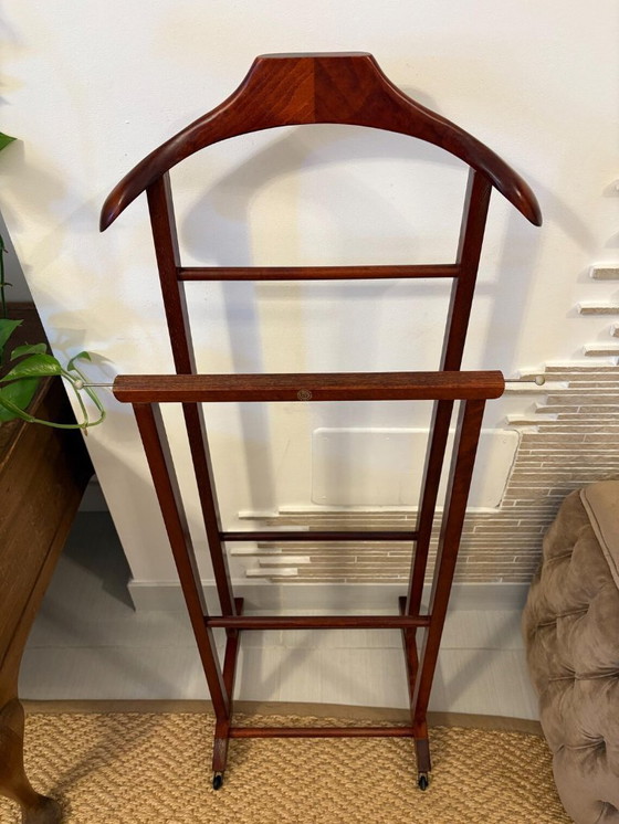 Image 1 of Fratelli Reguitti Valet stand vintage appendiabiti dress rack wooden clothes design dressboy italian organizer servomuto gentlem