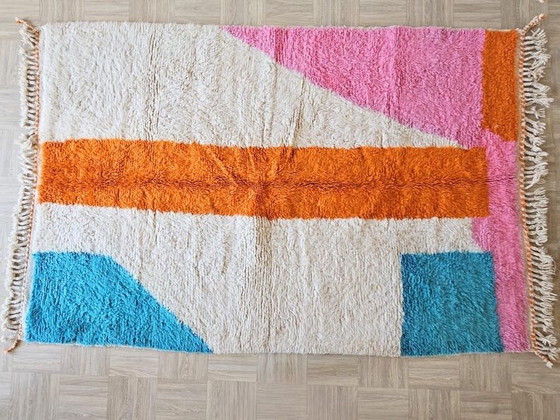 Handgemaakt, traditioneel, handgeweven vloerkleed van puur wol met kleurrijke patronen, formaat 1,5/2,5 m (photo 2 of 9)