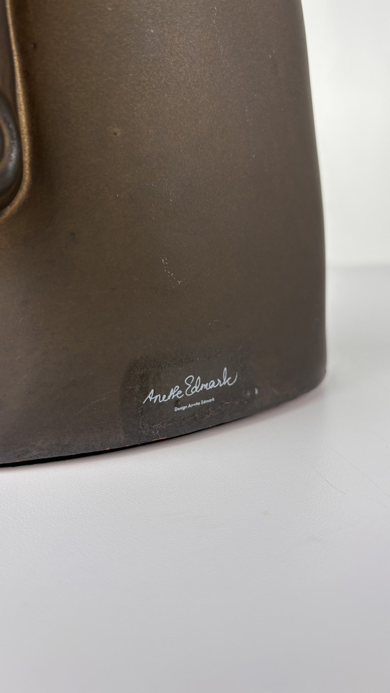 Image 1 of Vintage Ikea BRODD keramiek paardenhoofd design koper kleur