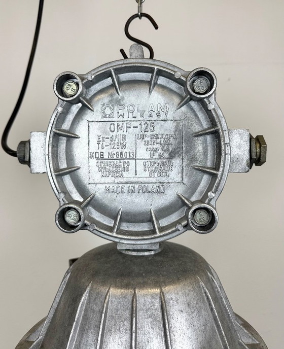 Image 1 of Large Industrial Cast Aluminium Cage Pendant Light, 1970s