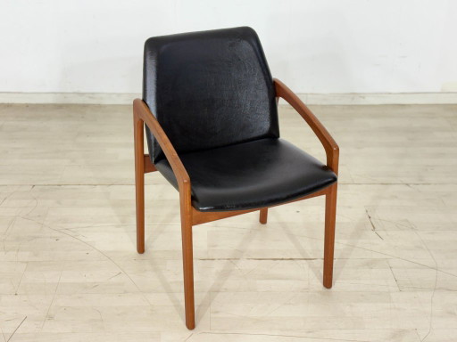 Deense designfauteuil uit het midden van de 20e eeuw / Teakhouten stoel / Fauteuil uit de jaren 60 / Deense teakhouten stoel