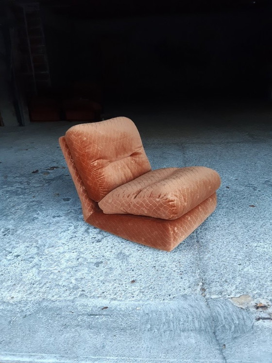 Image 1 of 2/7 Orange chair Ligne Roset Pr M. Ducaroy Mod. Albany, Design Ép. Vintage