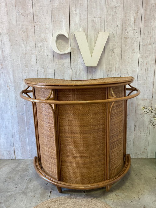 70's rattan bar