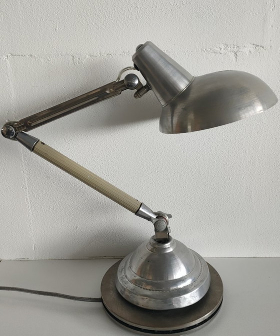 Image 1 of lampe à poser industrielle vintage 'Superchrome' (modifiée)