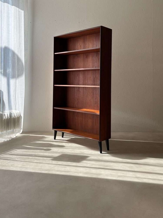 Image 1 of Libreria scandinava vintage in mogano completamente ristrutturata