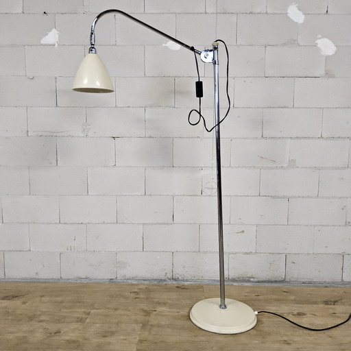 Vintage chrome/white Bauhaus floor lamp Gubi Bestlite BL3 (Best and Lloyd West Midlands)