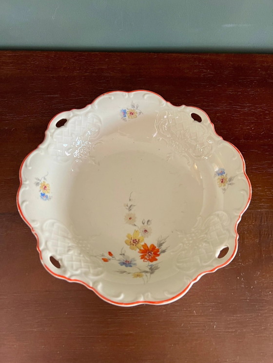 Vintage Hand-Painted Winterling Ivory Porcelain Serving Bowl, 1940s, Excellent Condition (photo 3 of 5)