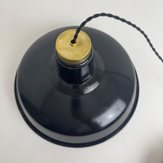 Image 1 of Lampada a sospensione industriale vintage smaltata per officina