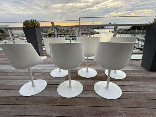6x MDF IT FLOW CHAIR & MDF TABLE TENSE 240x100