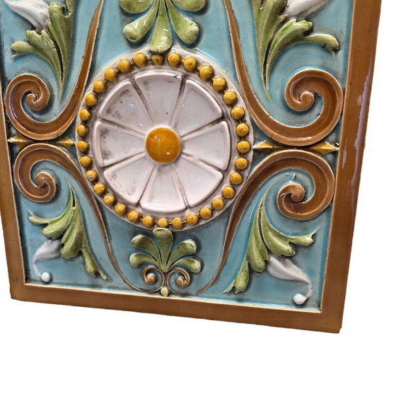 Image 1 of Grote Frans Art Nouveau keramieken tegel van Émile Müller