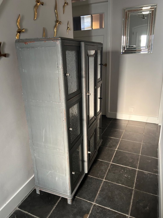 Image 1 of Vintage brocante design kast grijs - 