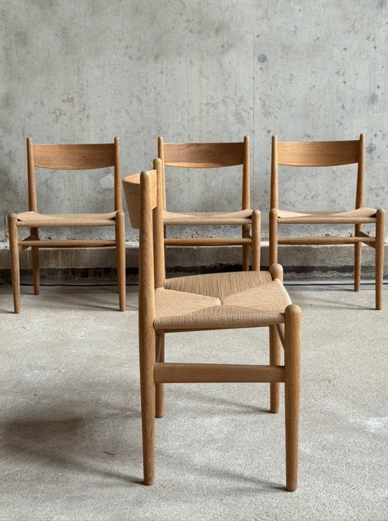 Image 1 of Juego de 4 sillas de comedor CH36 de Hans J Wegner para Carl Hansen & Son.