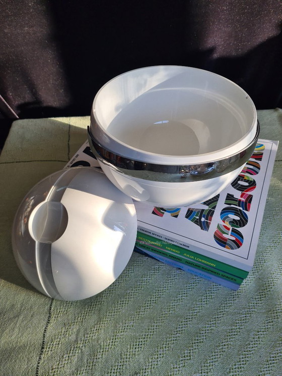 Image 1 of 1x Guzzini Eiskübel Eiskübel 'Stella' Weiß Space Age.