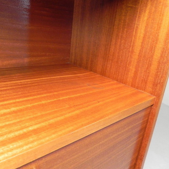 Image 1 of Mobiletto vintage, scrittoio in rattan e legno, anni '60