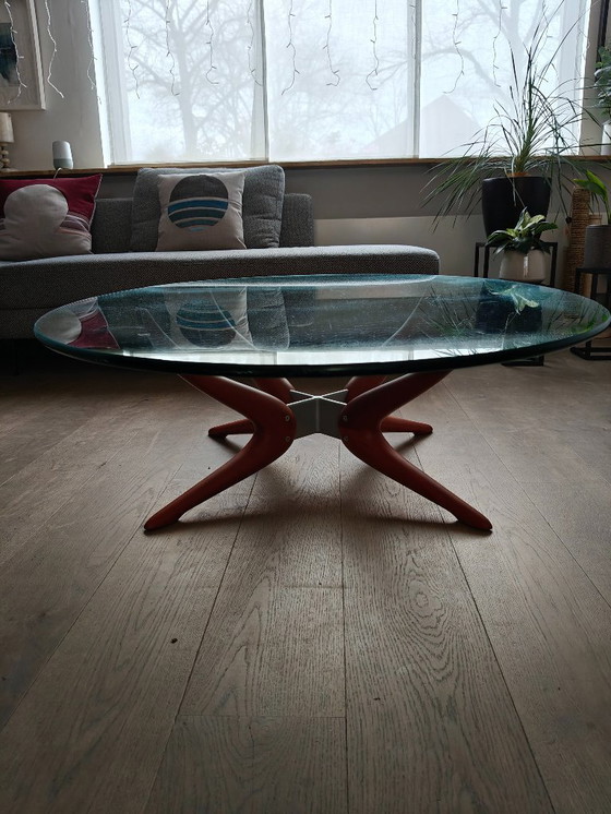 Image 1 of Porada Denuo Salontafel – Italiaans Design – Massief Hout & Glas