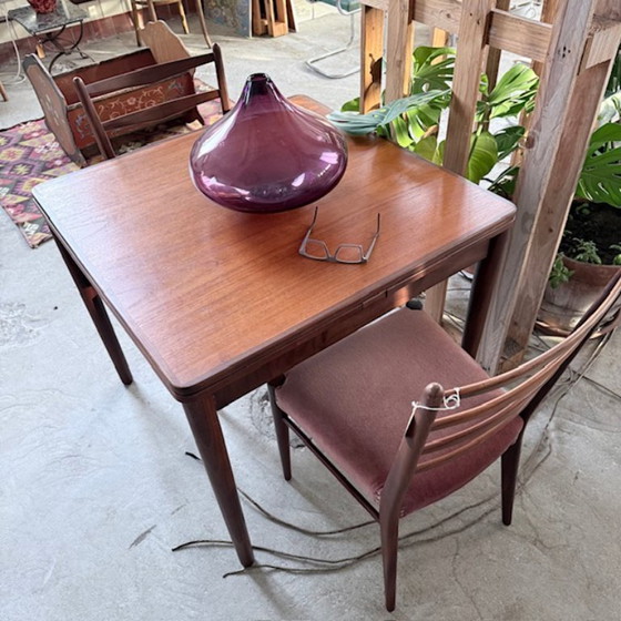 Image 1 of Set tavolo allungabile e 2 sedie Pastoe in legno di teak