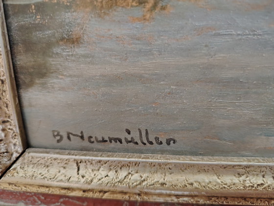 Image 1 of Ölgemälde Signatur B. Neumüller, Landschaft Chiemgau Bayern Deutschland 