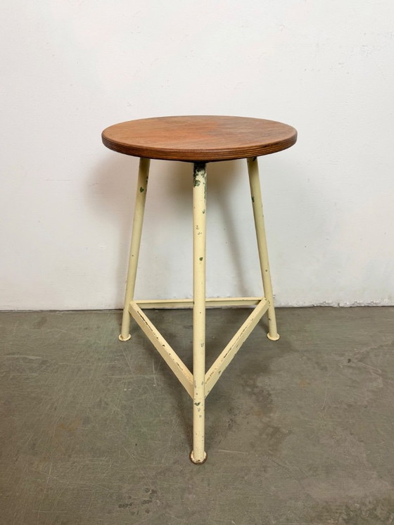 Image 1 of Sgabello da officina industriale beige, anni '60