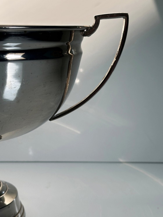 Image 1 of Classique anse bol métal vintage bol argent anse jardinerie