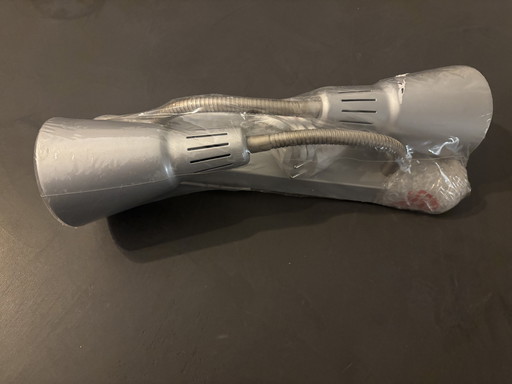 Applique murale IKEA Kvart vintage neuve à 2 têtes, grise