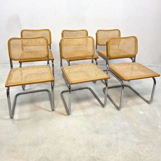 Cesca Stijl Stoelen, Jaren 70 mid century 6 stuks