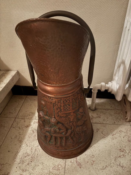 Image 1 of caldaia a carbone in rame