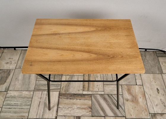 Vintage eikenhouten bijzettafel, jaren 60, Tsjechoslowakije – Wood (photo 4 of 5)