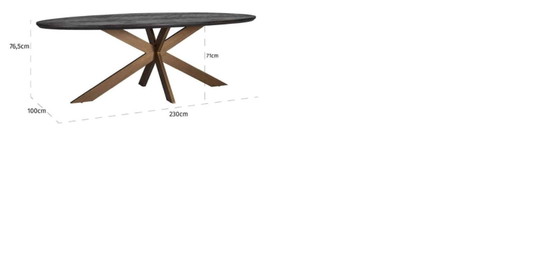 Image 1 of Dining Table Richmond Interiors Blackbone 230